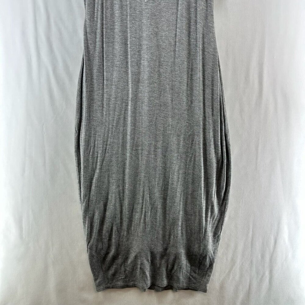 Mossimo Dress Sz S Embellished Lantern Tank Maxi Back Keyhole Stretch Rayon Gray - Picture 4 of 10